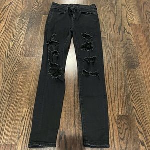 American Eagle next level stretch high rise Jegging 00 short black